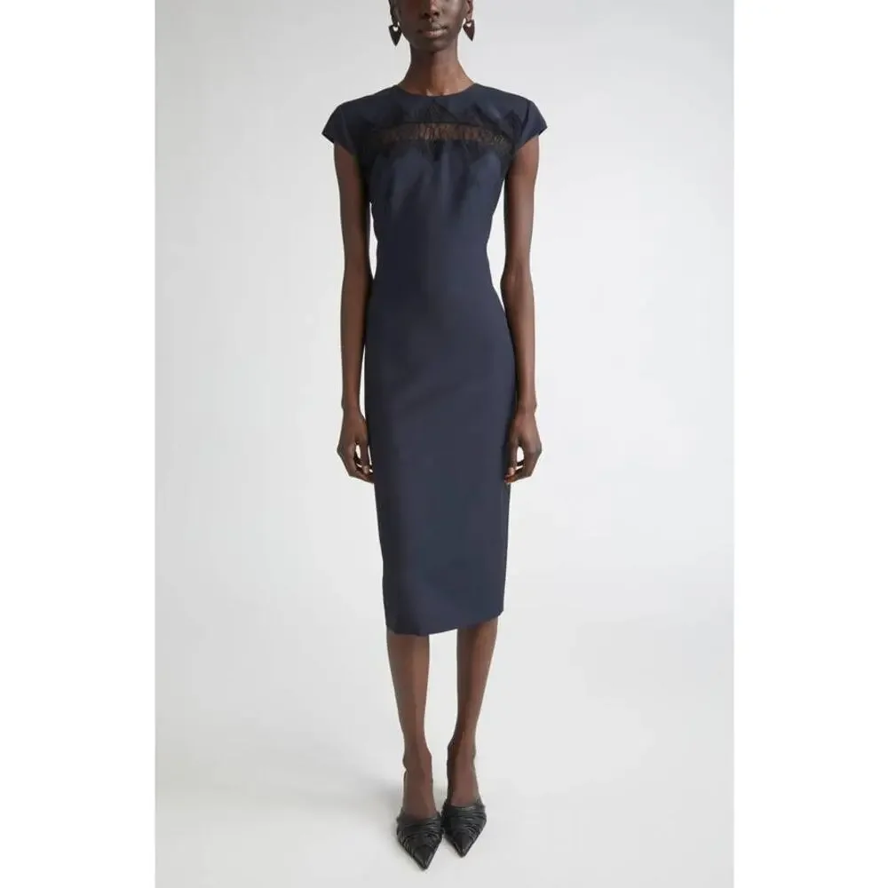 alexander mcqueen cut out dress NWT $3,190 ALEXANDER MCQUEEN Cutout Off-shoulder Knit Midi Dress XXS S23